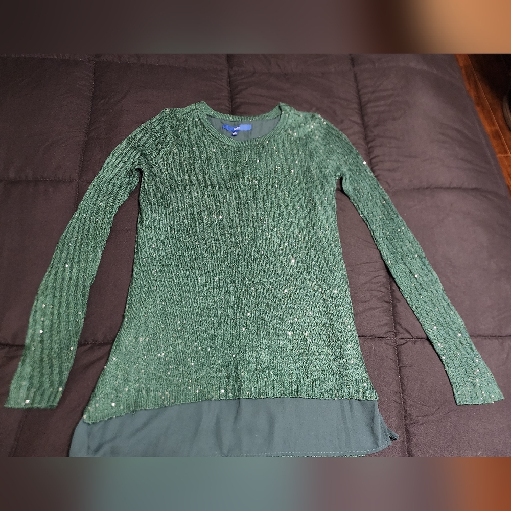 Apt 9 Small green sparkling sweater